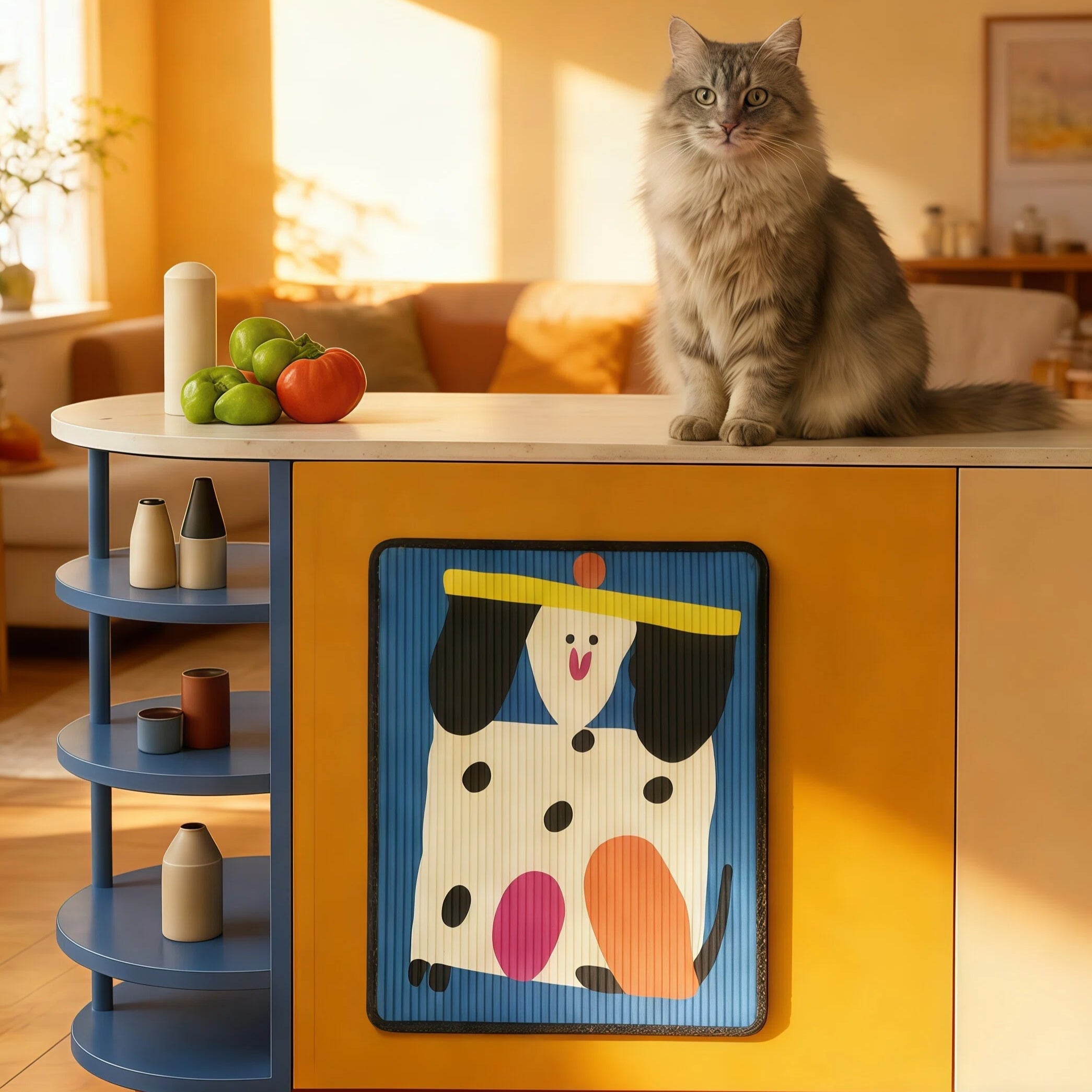 Barkmow Pannello Tiragraffi per Gatti in Sisal Autoadesivo – Tappetino Antigraffio per Divano e Parete, Superficie Resistente per la Cura delle Unghie