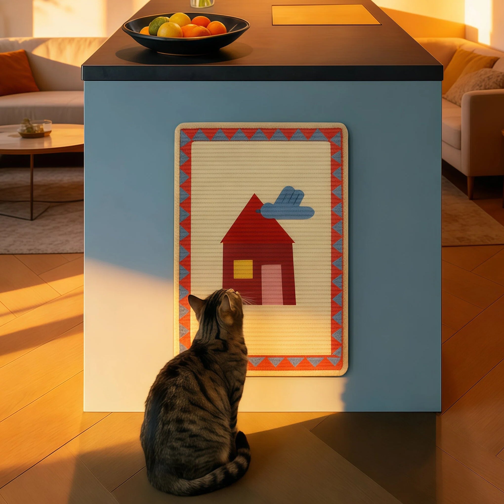 Barkmow Tappetino Tiragraffi per Gatti in Sisal Autoadesivo – Protezione Antigraffio Resistente per Divano e Parete, Superficie Anti-Sfilacciamento