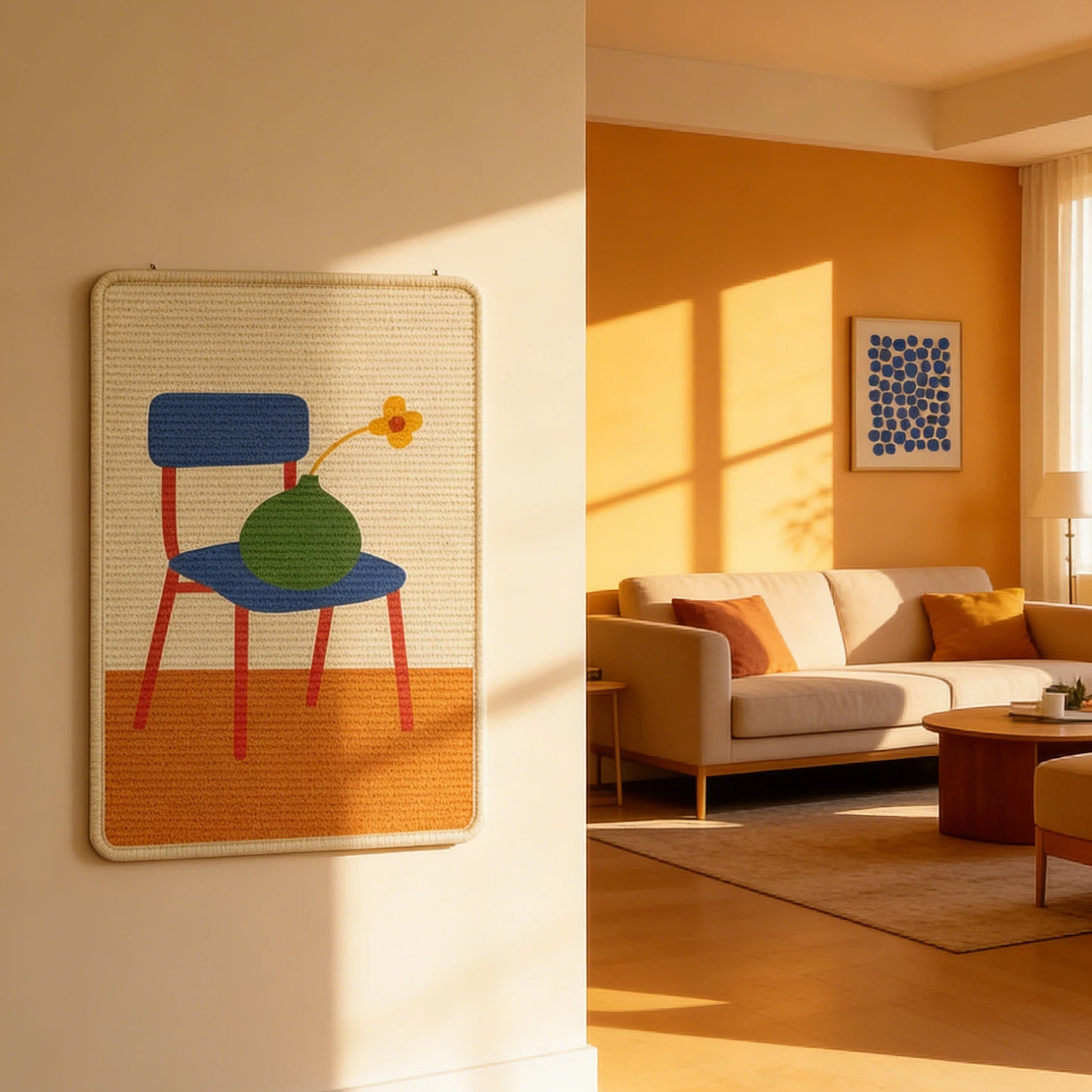 Barkmow Tappetino Tiragraffi per Gatti in Sisal Autoadesivo – Protezione Antigraffio Resistente per Divano e Parete, Superficie Anti-Sfilacciamento