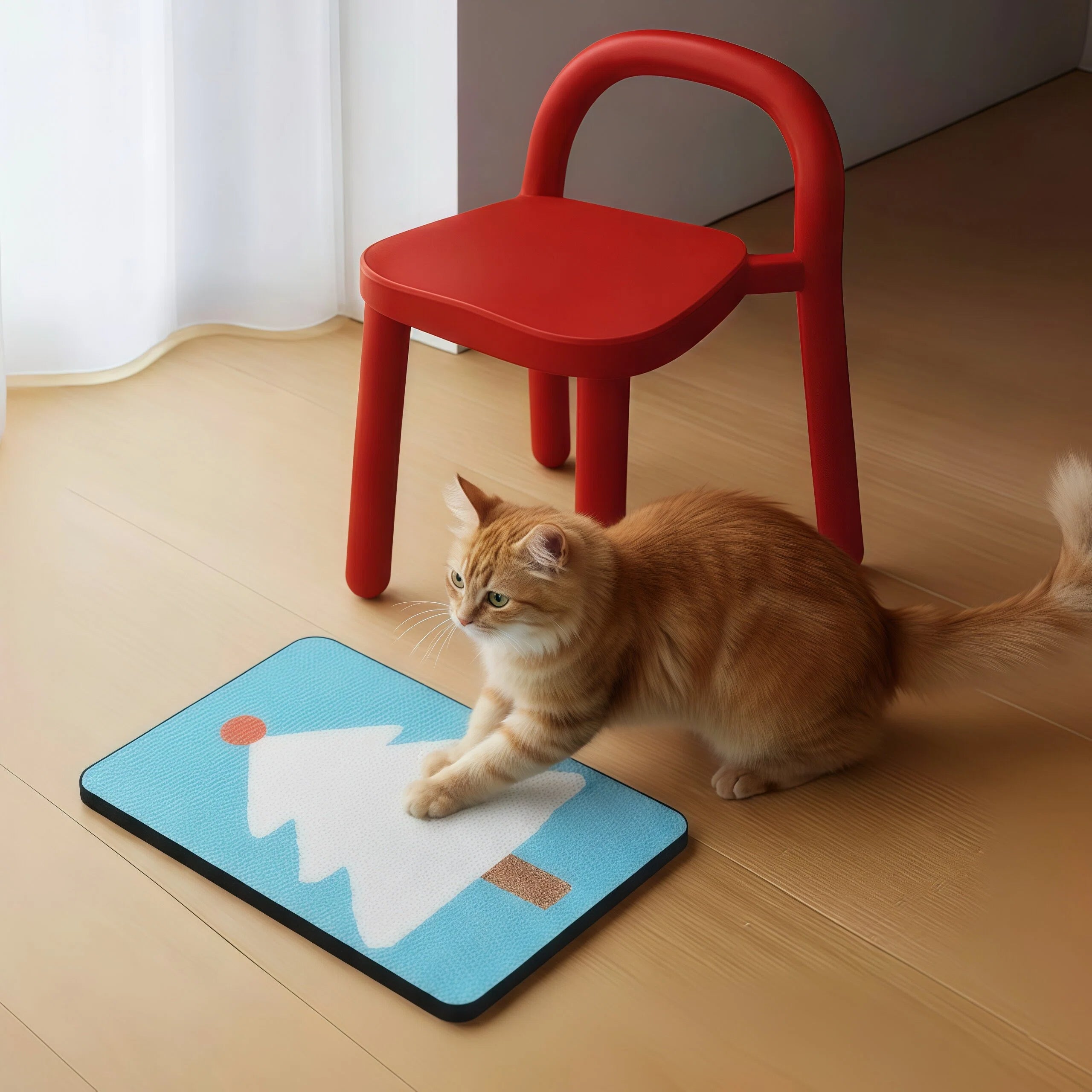 Barkmow Tiragraffi da Parete per Gatti in Cartone Ondulato Premium – Rivestimento Antigraffio Resistente con Carta Bianca Svedese, Formato Grande per Protezione Divani