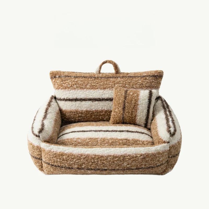 Barkmow Cuccia Morbida per Cani e Gatti in Peluche Spessa e Calda – Letto Sofa per Animali Domestici, Sfoderabile e Lavabile, Ideale per Autunno/Inverno e Tutte le Stagioni
