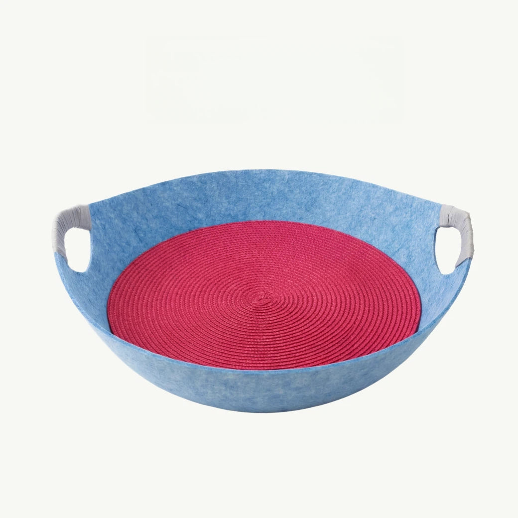 Barkmow Cuccia Gatto in Feltro con Tiragraffi – Letto 2 in 1 Lavabile e Resistente, Design Moderno