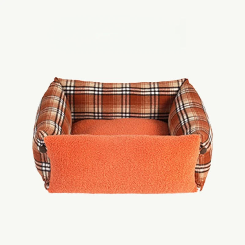 Barkmow Cuccia Sofa per Cani e Gatti con Bordi Alti in Tessuto Morbido – Letto per Animali Sfoderabile e Imbottito, Caldo per l’Inverno e Adatto a Tutte le Stagioni