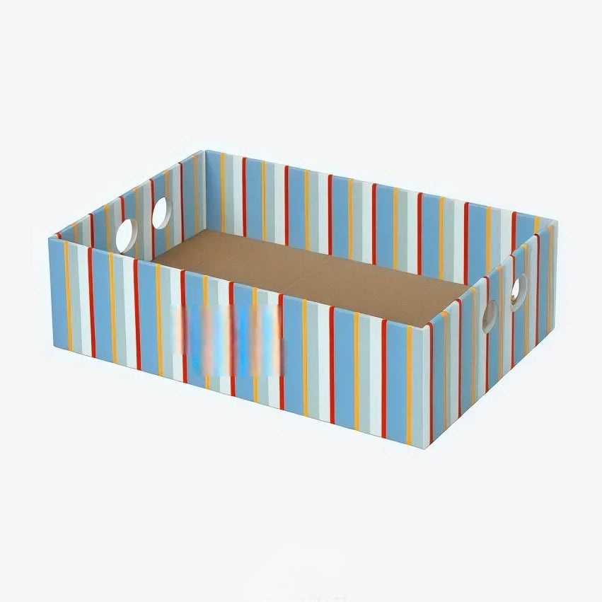 Barkmow Tiragraffi per Gatti in Cartone Ondulato con Cuccia Integrata – Tavola Resistente Antisfilacciamento, Gioco e Riposo in Formato Grande