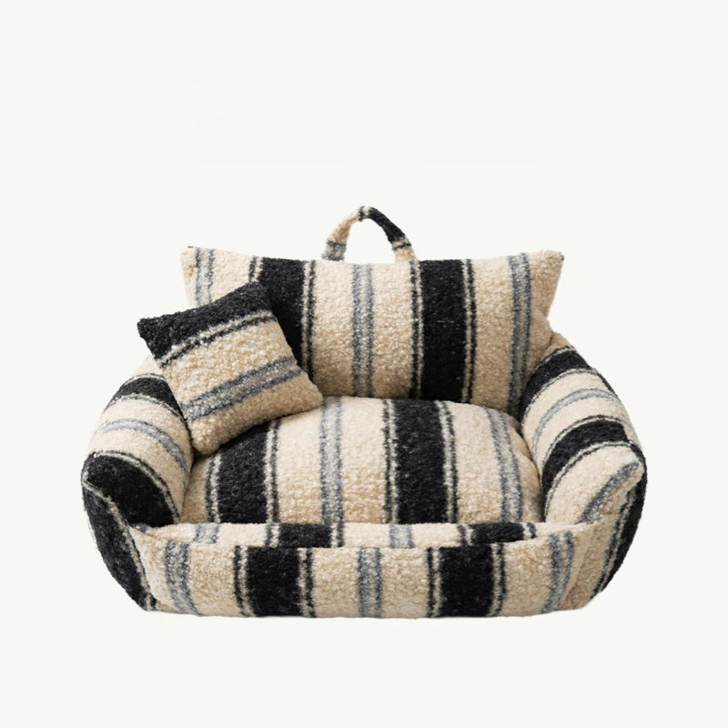 Barkmow Cuccia Morbida per Cani e Gatti in Peluche Spessa e Calda – Letto Sofa per Animali Domestici, Sfoderabile e Lavabile, Ideale per Autunno/Inverno e Tutte le Stagioni