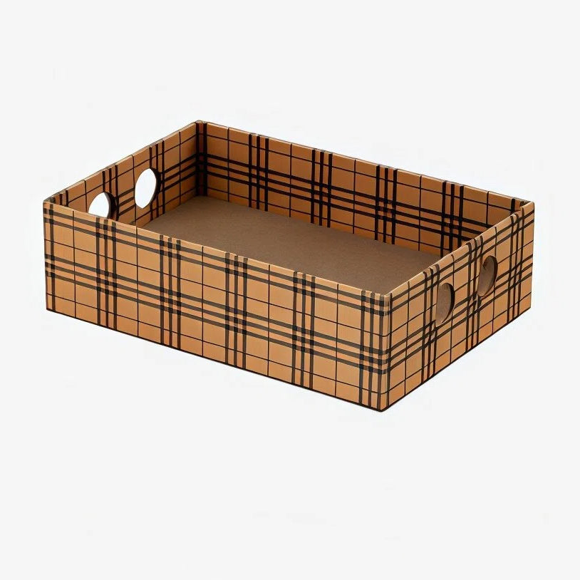 Barkmow Tiragraffi per Gatti in Cartone Ondulato con Cuccia Integrata – Tavola Resistente Antisfilacciamento, Gioco e Riposo in Formato Grande